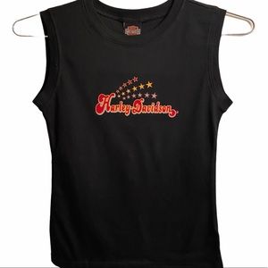 Harley Davidson Size Medium Retro Print Sleeveless Shirt High Country Colorado